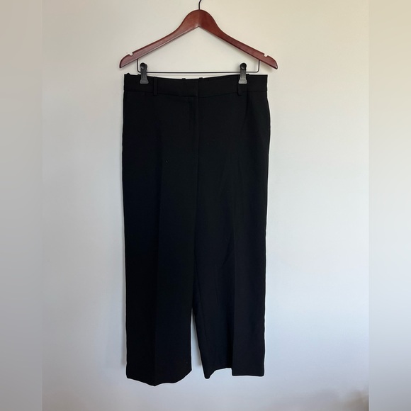 Aritzia Babaton Classic Black Women's wide leg trousers pants size 10 - Picture 2 of 7